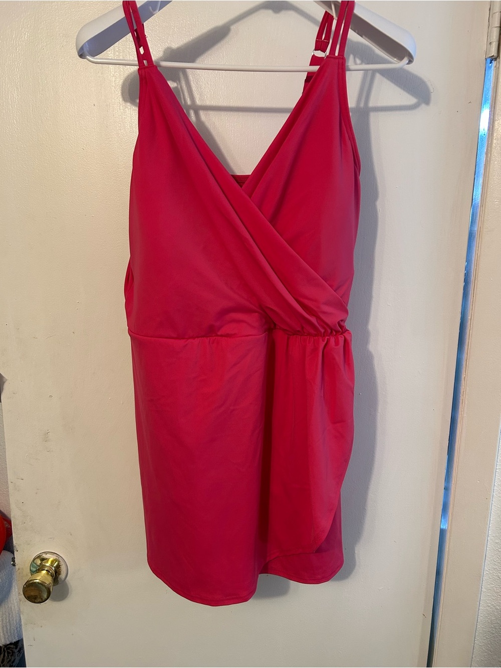 Women’s Fuchsia Wrap-Front swimsuit